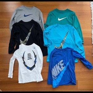6 Nike boys long sleeve shirts